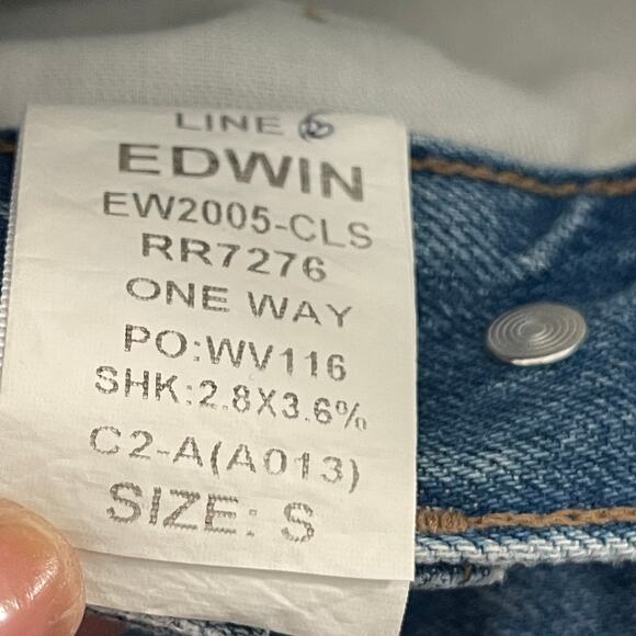 Edwin Womens Maiia Trouser Cropped Jeans Wide Leg - One Way - Small S - $228 - Picture 9 of 9